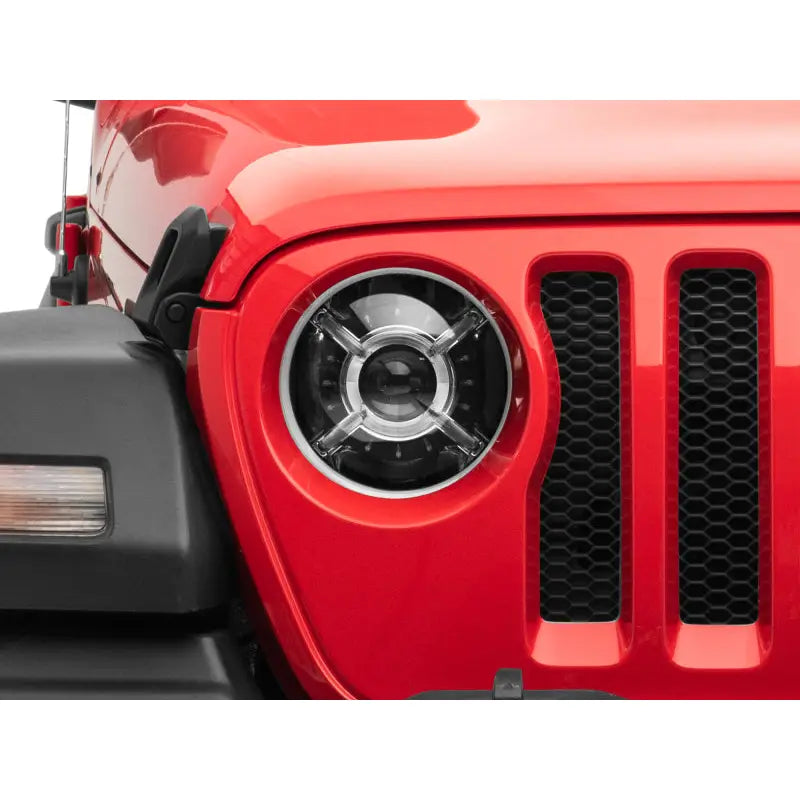 Raxiom J137646 Raxiom 18-22 Jeep Wrangler JL/ JT 9-Inch LED Headlights w/ DRL and Halo- Black Housing (Clear Lens)