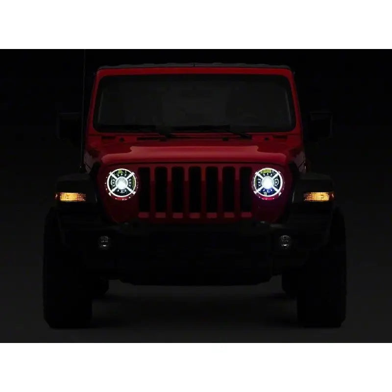 Raxiom J137646 Raxiom 18-22 Jeep Wrangler JL/ JT 9-Inch LED Headlights w/ DRL and Halo- Black Housing (Clear Lens)