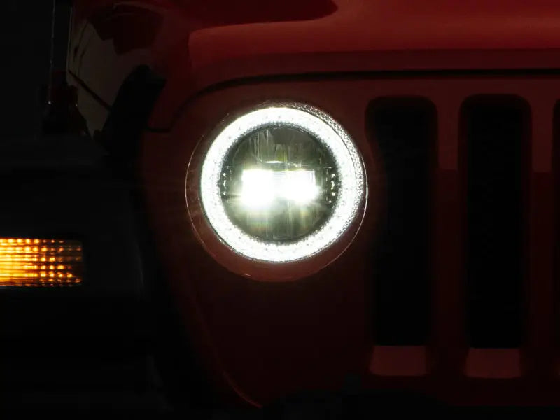 Raxiom 18-22 Jeep Wrangler JL/JT Axial Series LED Headlights- Black Housing (Clear Lens) - Truck & Automotive