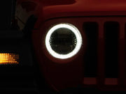 Raxiom 18-22 Jeep Wrangler JL/JT Axial Series LED Headlights- Black Housing (Clear Lens) - Truck & Automotive
