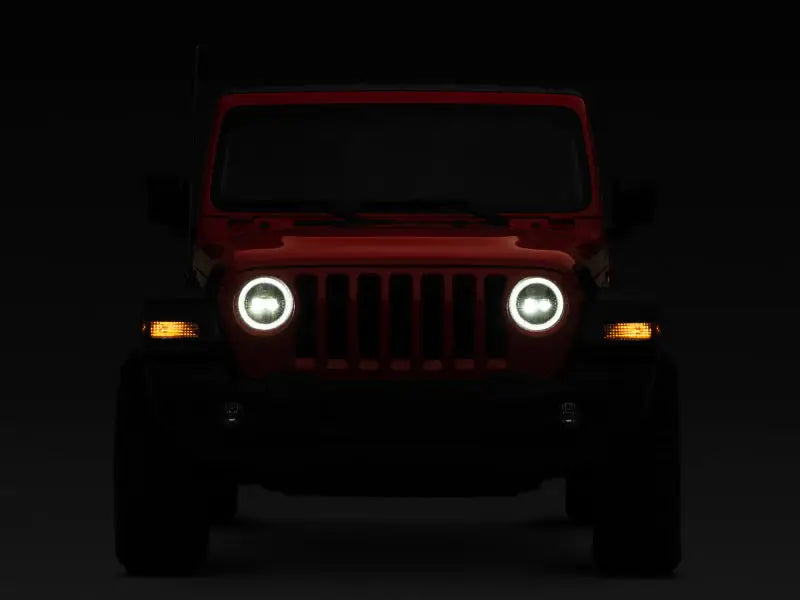 Raxiom 18-22 Jeep Wrangler JL/JT Axial Series LED Headlights- Black Housing (Clear Lens) - Truck & Automotive