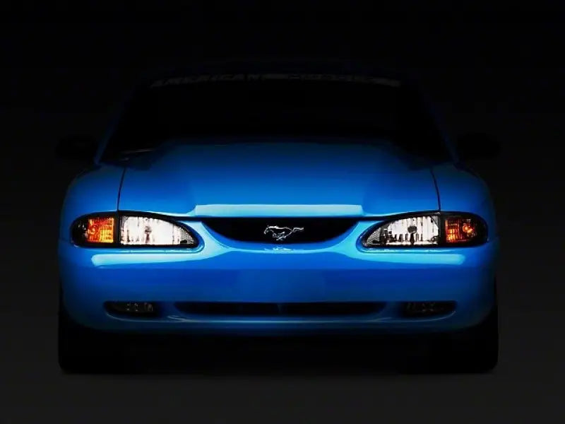 Raxiom 94-98 Mustang Axial Series Cobra Style Headlights- Black Housing (Clear Lens) - Truck & Automotive
