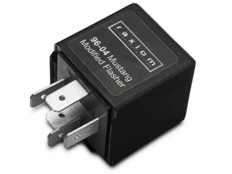 Black automotive flasher relay for turn signal and modified turn signal flashing system