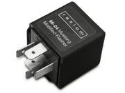 Black automotive flasher relay for turn signal and modified turn signal flashing system