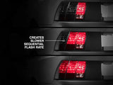 Sequential taillight demo for Ford Mustang with modified turn signal flasher V1