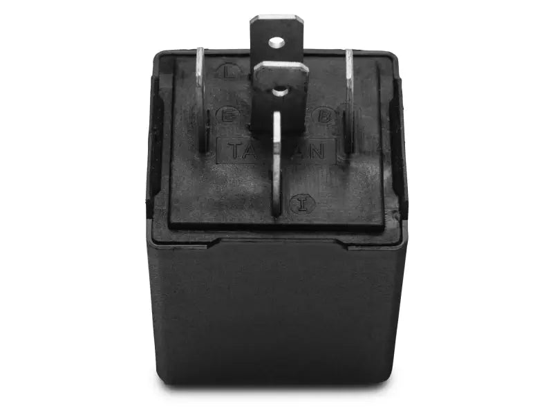 Black electrical relay with metal prongs for Ford Mustang modified turn signal flasher