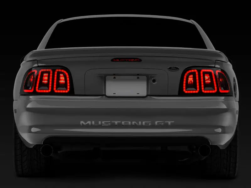 Raxiom 96-98 Ford Mustang Icon LED Tail Lights- Black Housing (Smoked Lens) - Truck & Automotive