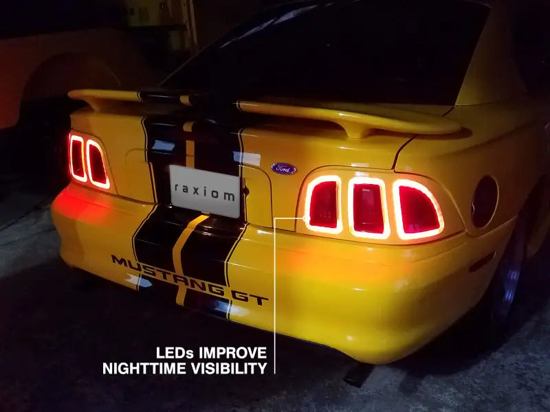 Raxiom 96-98 Ford Mustang Icon LED Tail Lights- Black Housing (Smoked Lens) - Truck & Automotive