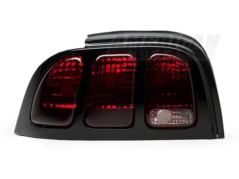 Black and red tail lights with smoked lens for Ford Mustang 96-98 Raxiom product