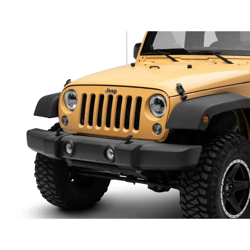 Raxiom 97-18 Jeep Wrangler TJ/JK 7-Inch LED Headlights w/ Halos- Black Housing (Clear Lens) - J155018