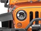 Raxiom 97-18 Jeep Wrangler TJ/JK Axial Halo Headlights w/ DRL Amber Signals- Blk Hsng (Clear Lens) - Truck & Automotive