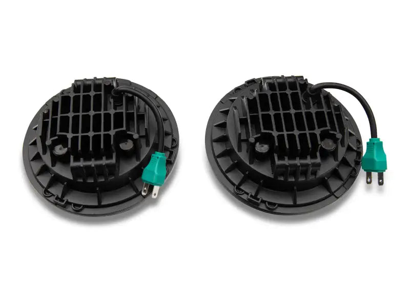 Raxiom 97-18 Jeep Wrangler TJ/JK Axial Series LED Daymaker Headlights- Black Housing (Clear Lens) - Truck & Automotive