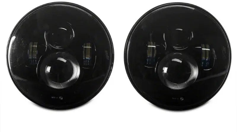 Raxiom 97-18 Jeep Wrangler TJ/JK Axial Series LED Daymaker Headlights- Black Housing (Clear Lens) - Truck & Automotive