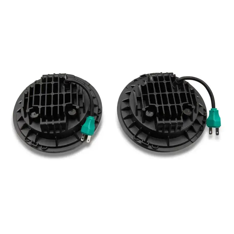 Raxiom 97-18 Jeep Wrangler TJ/JK Axial Series LED Daymaker Headlights- Black Housing (Clear Lens) - Truck & Automotive