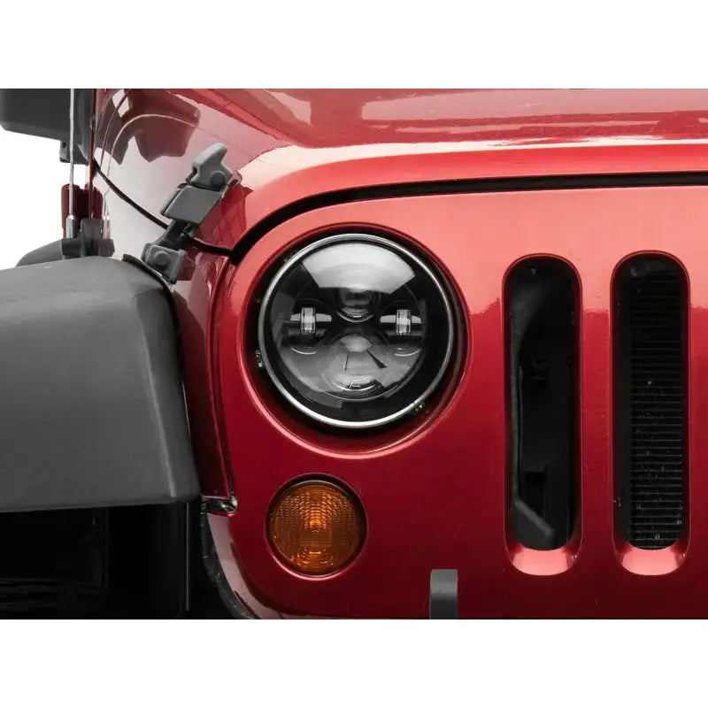 Raxiom 97-18 Jeep Wrangler TJ/JK Axial Series LED Daymaker Headlights- Black Housing (Clear Lens) - Truck & Automotive
