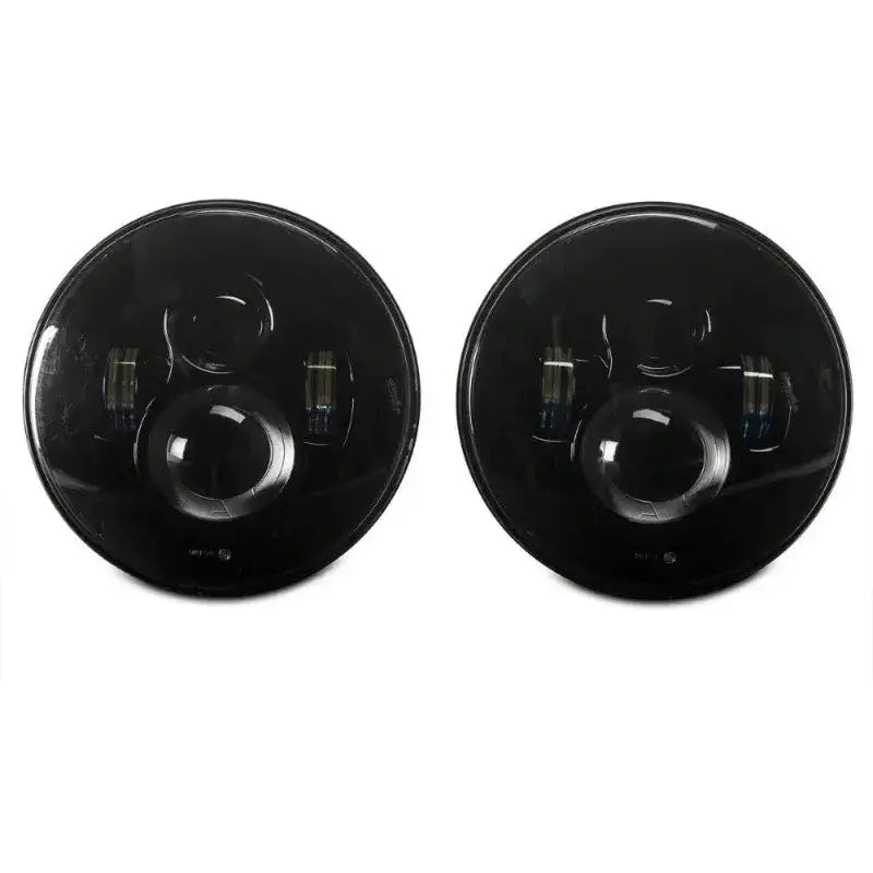 Raxiom 97-18 Jeep Wrangler TJ/JK Axial Series LED Daymaker Headlights- Black Housing (Clear Lens) - Truck & Automotive
