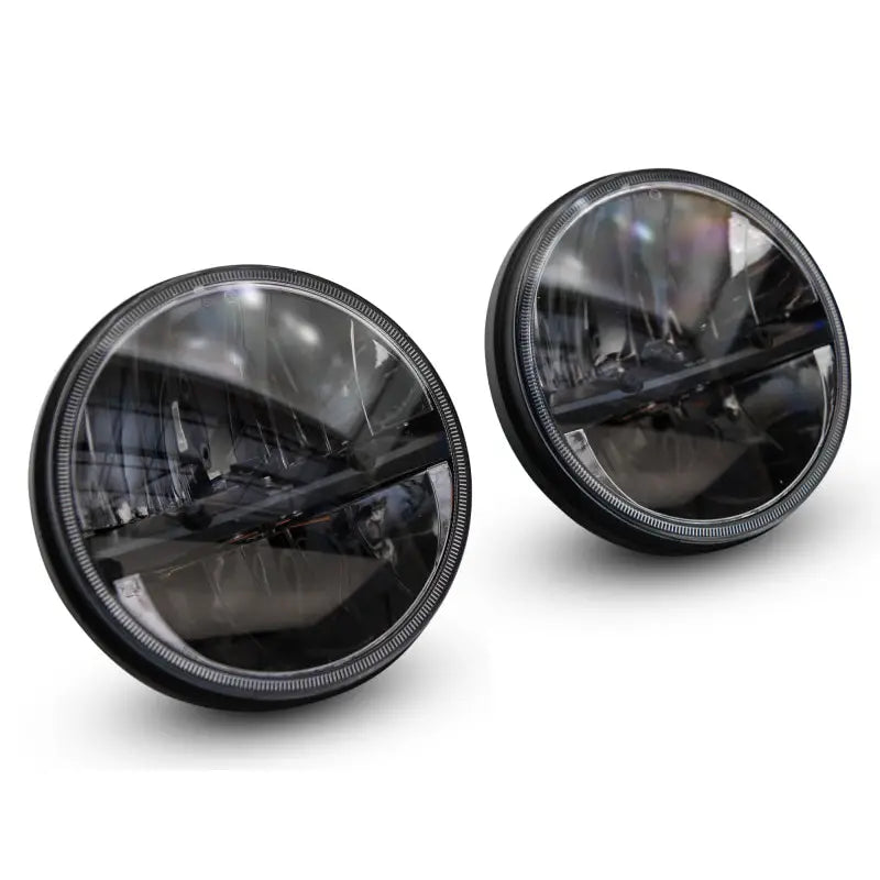 Raxiom J108039 Raxiom 97-18 Jeep Wrangler TJ/JK Axial Series LED Headlights- Black Housing (Clear Lens)