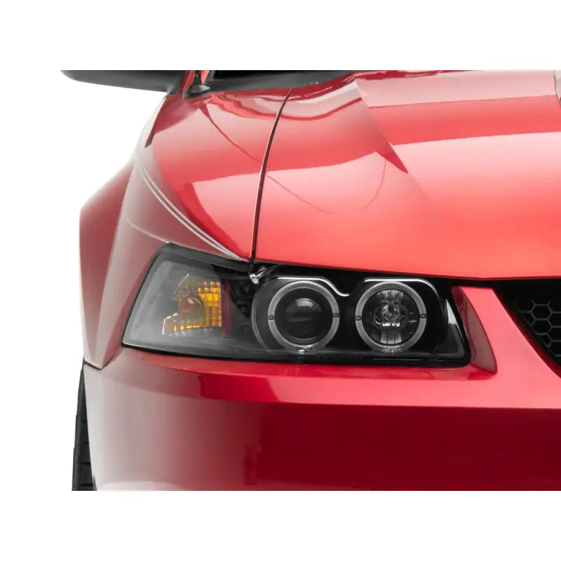 Raxiom 101684 Raxiom 99-04 Ford Mustang Dual LED Halo Projector Headlights- Black Housing (Clear Lens)