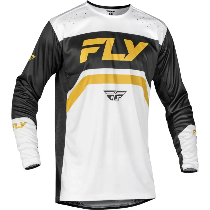 Rayce Bicycle Jersey White/Black/Gold Sm