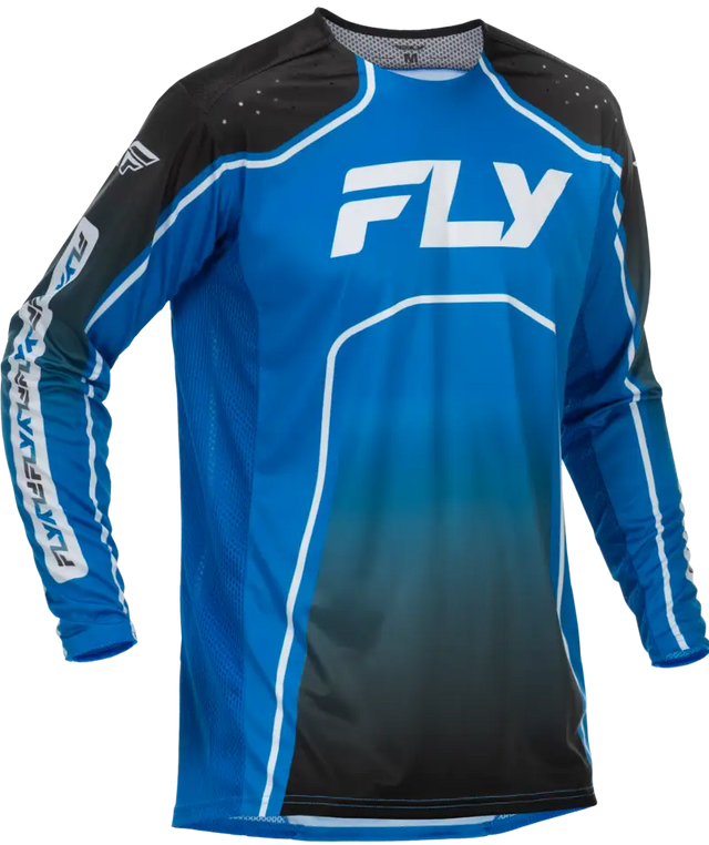 Rayce Bicycle Jersey Blue/Black/White Lg - FLY RACING