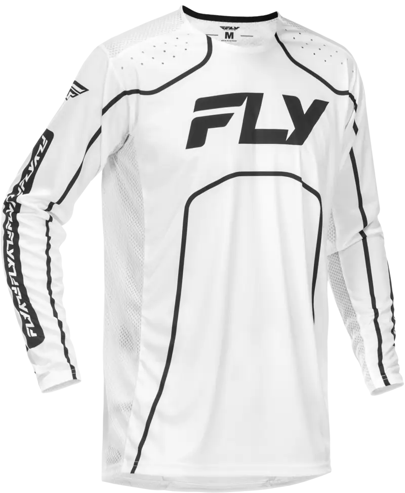 Rayce Bicycle Jersey White/Black Sm - FLY RACING