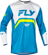 Rayce Bicycle Jersey Blue/White/Lime Green Xl - FLY RACING