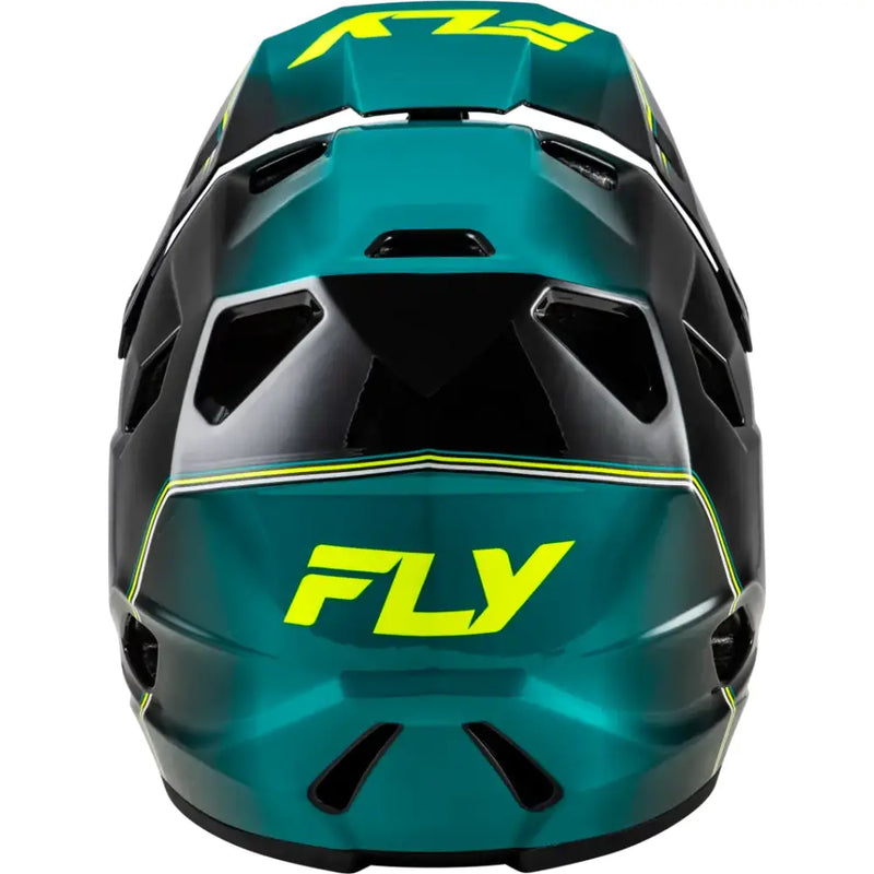 Rayce Repeat Bicycle Helmet Black/Teal/Hi Vis Md - FLY RACING