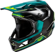 Rayce Repeat Bicycle Helmet Black/Teal/Hi Vis Xs - FLY RACING