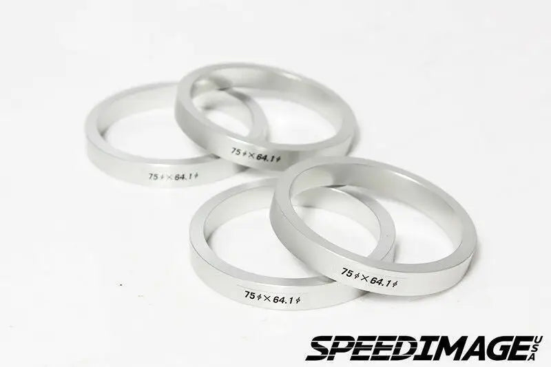 Silver metal hub ring for Rays Aluminum 75mm 64.1 Hub Ring WHC75641 display