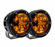 Pair of round off-road LED lights with amber lenses from Razor 360 Series Amber Pro