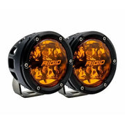 Pair of round off-road LED lights with amber lenses from Razor 360 Series Amber Pro