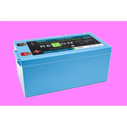 RB300 Relion 300Ah 4Sc LiFePO4 battery with blue body and red black terminals