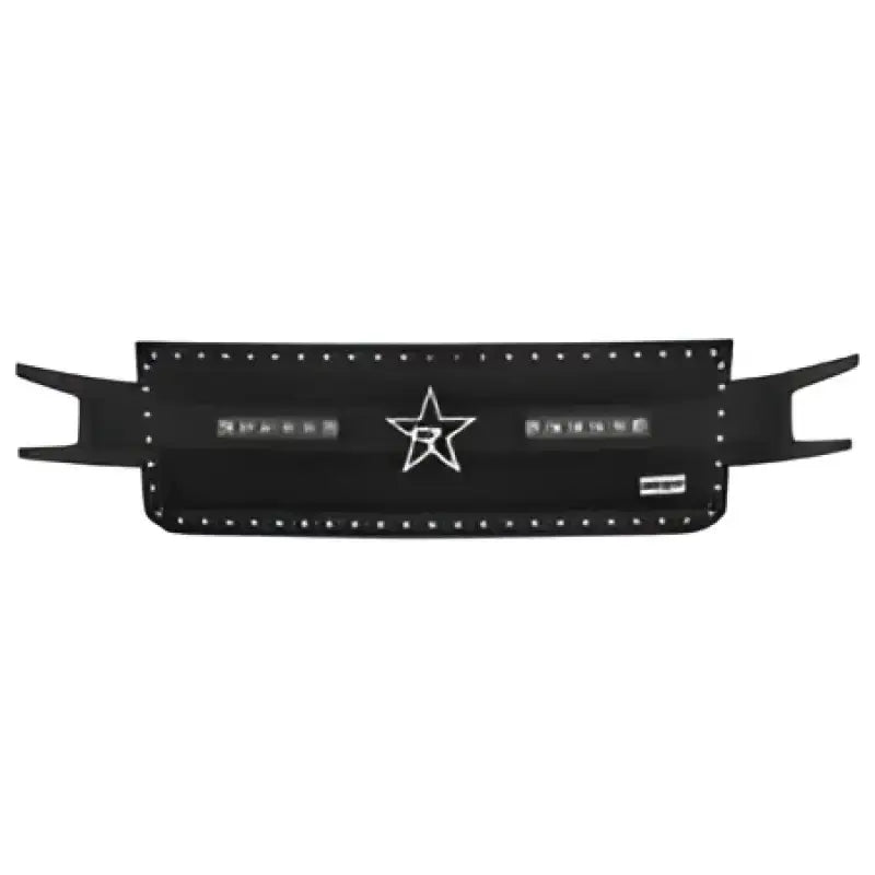Black leather star patch wallet chain with rivets, silver hardware, Midnight Edition Sin
