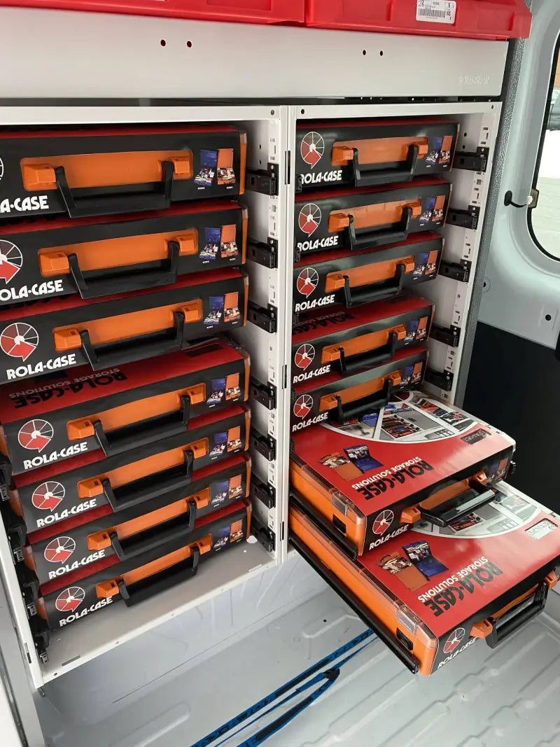 RC001/CL Rolacase Plastic Parts Organizer Carry Case - Van Storage System