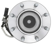 Silver wheel hub assembly with electrical connector for RC12883C brake caliper setup