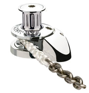 Polished chrome RC88CAP12V Maxwell RC Ser. anchor windlass with rope and chain gypsy