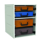 Metal cabinet with colorful toolboxes in RCSK6/C Rolacase drawer parts org cabinet kit