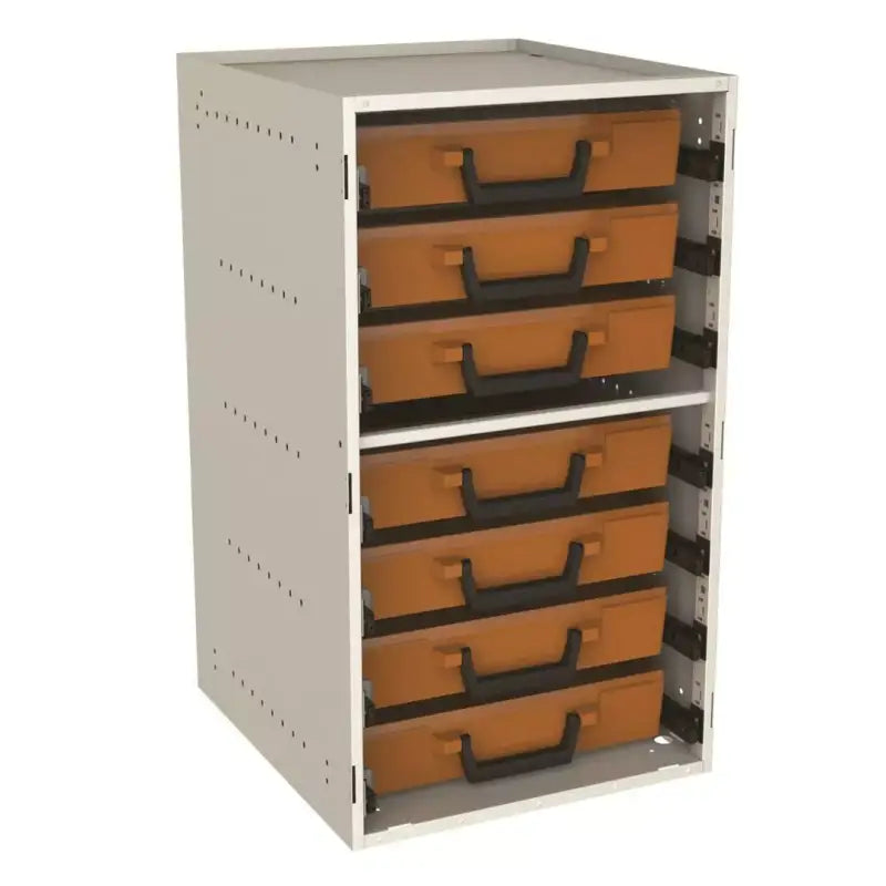 RCSK8/C Rolacase 6-drawer storage cabinet kit with orange handles