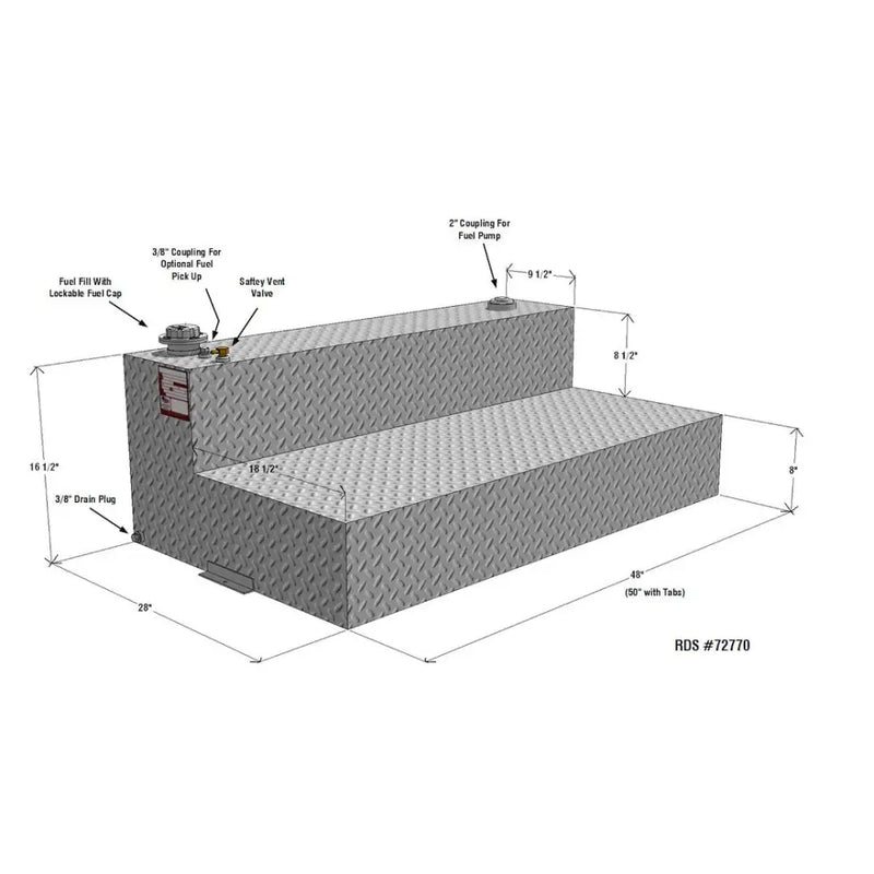 RDS MFG INC Fully Welded Seams Liquid Transfer Tank 72770 - 60GAL