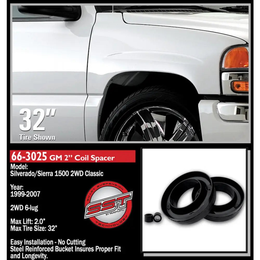 Readylift Guaranteed Toughest Finish Leveling Kit Suspension 66-3025 - Lvl GM1500 2W 99-07