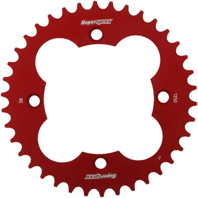 Red metallic rear sprocket aluminum 38t for HON motorcycle, durable and stylish