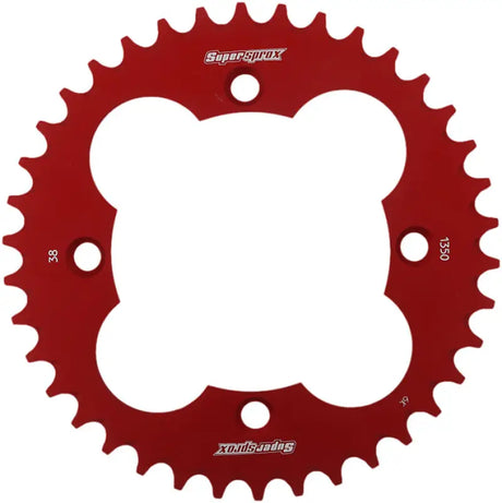 Red metallic rear sprocket aluminum 38t for HON motorcycle, durable and stylish