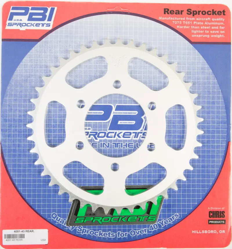 PBI Rear Sprocket Aluminum 43t 520 Kaw for Powersports