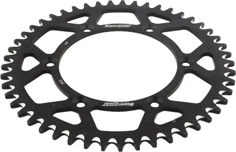 Black Supersprox rear sprocket aluminum 49t for Yamaha with 45 teeth, durable sprocket aluminum 49t