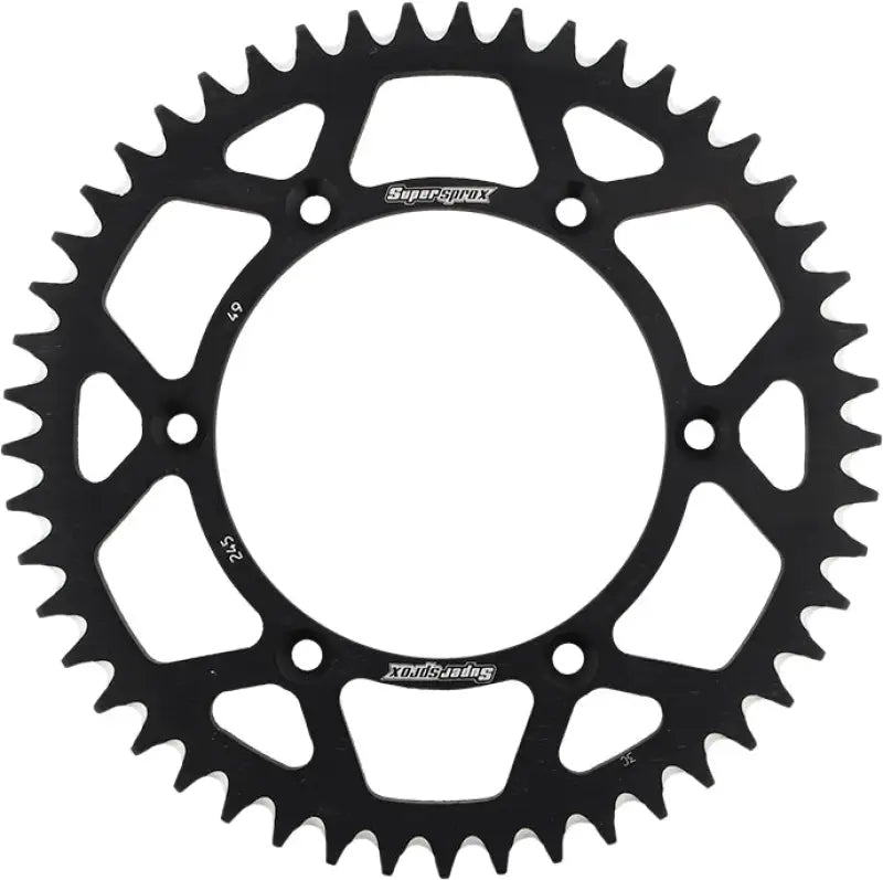 Black metal rear sprocket aluminum 49t for Yamaha 520 chain upgrade