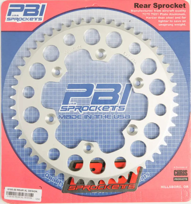 PBI Rear Sprocket Aluminum 50t 520 Kaw/Suz for Powersports