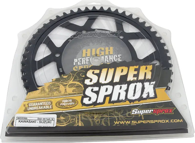 Rear Sprocket Aluminum 52t 520 Blk Kaw/Suz 