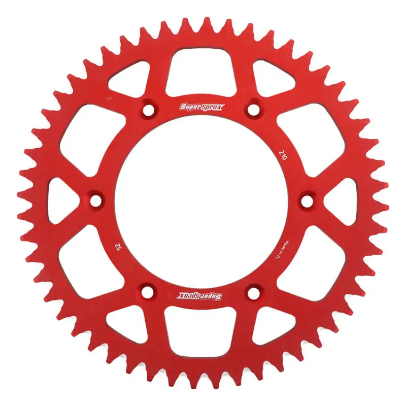 Red metal motorcycle rear sprocket aluminum 52t with bolt pattern for Hon bikes