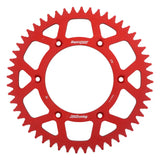 Red metal motorcycle rear sprocket aluminum 52t with bolt pattern for Hon bikes