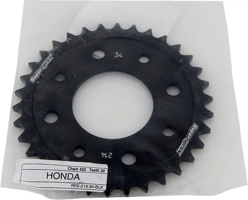 Rear Sprocket Steel 34t 420 Blk Hon 